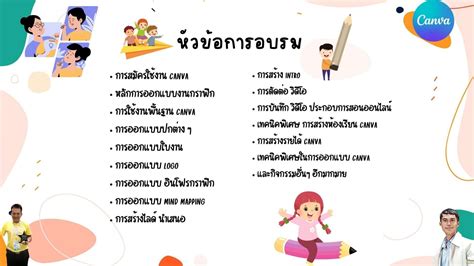 อบรมเชิงปฏิบัติการ การสร้างสื่อการสอนด้วยโปรแกรม Canva