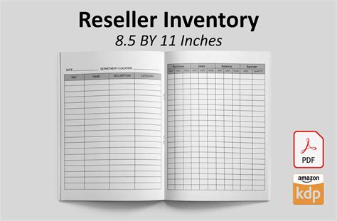 Reseller Inventory Log Book Kdp Interior Graphic By Skalling Dygital