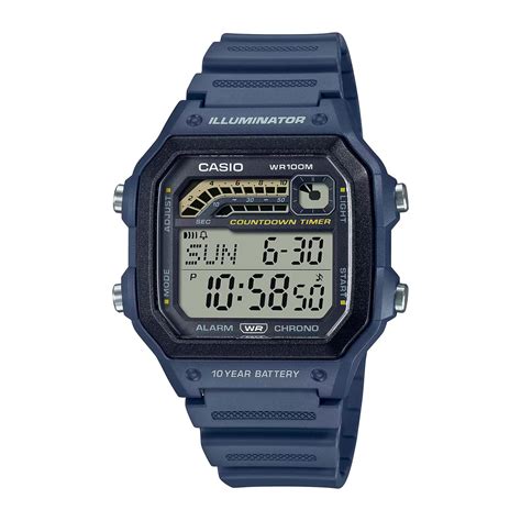 Reloj Casio Ws H A Resina Hombre Azul Btime