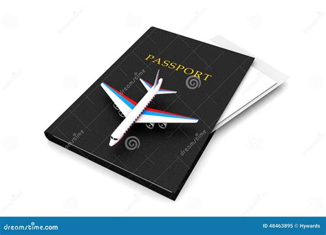 Airplane And Passport Stock Illustration Image 48463895