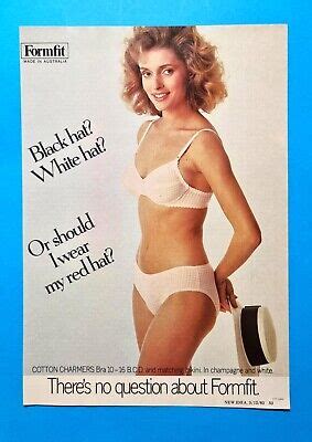 Magazine Print AD S Pretty Model Underwear Lingerie Bra Bikini