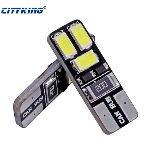 Free Shipping Pcs Lot Car Auto Led T W W Led Canbus T Smd