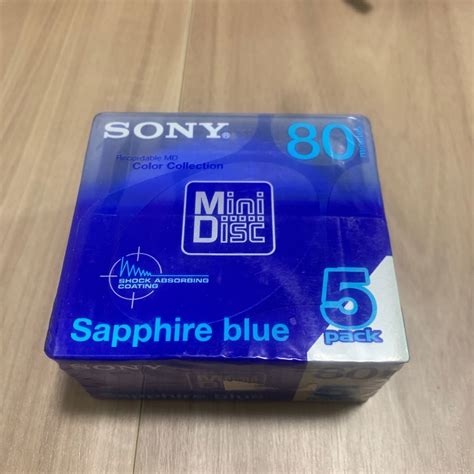 【未使用】未開封 未使用 新品 Sony ソニー Md 80分 5pack 5枚 Color Collection Sapphire Blue ブルー 録音用ミニディスク 日本製