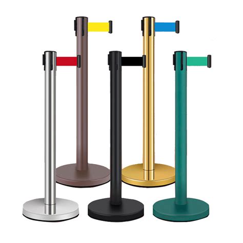 Belt Queue Barrier Crash Barricade Stainless Steel Railing Stand