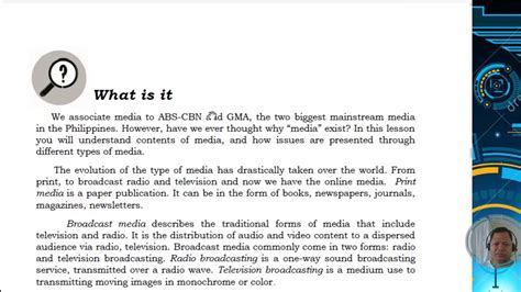 Media And Information Literacy Module Lesson Video Youtube