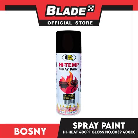 Bosny Hi Temp Spray Paint No Hi Heat F Gloss Black Stops Rust