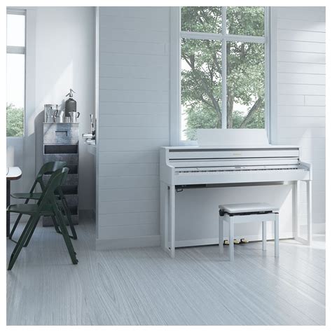 Roland Hp704 Digital Piano White At Gear4music