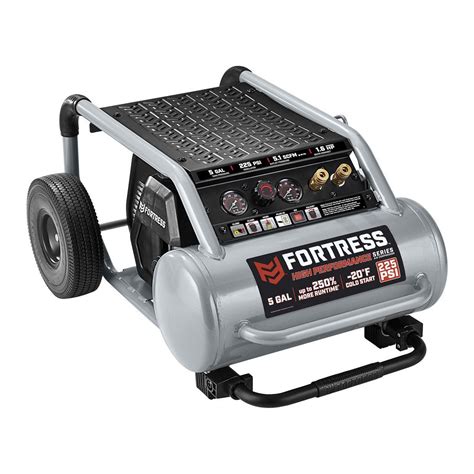 Coupons For Fortress 5 Gallon 225 Psi High Performance Wheeled Jobsite Air Compressor Item