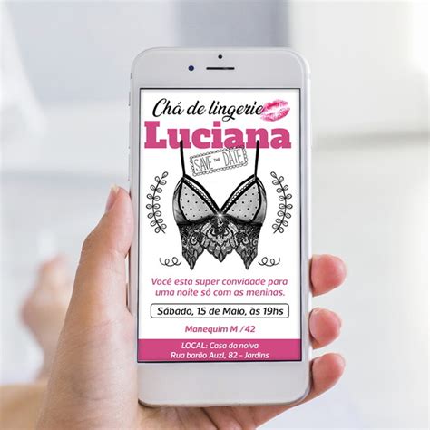 Chá De Lingerie Convite Digital Elo Produtos Especiais