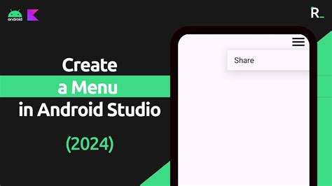 How To Create A Simple Menu In Android Studio Youtube