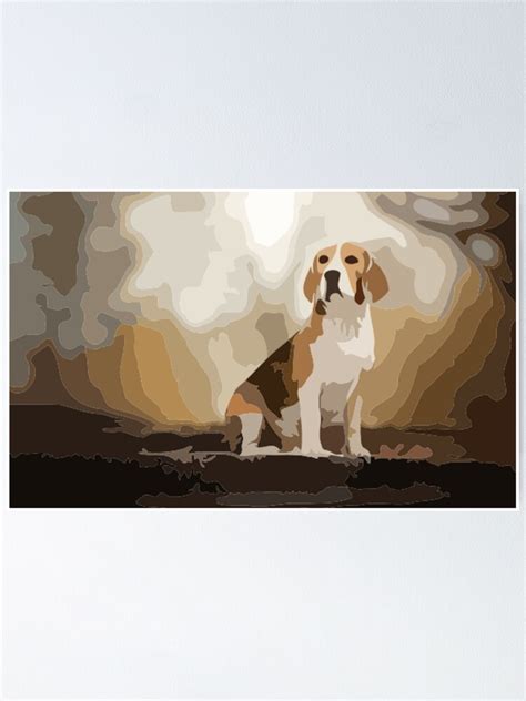 Cute Beagle Digital Painting Poster For Sale By Gktb Redbubble