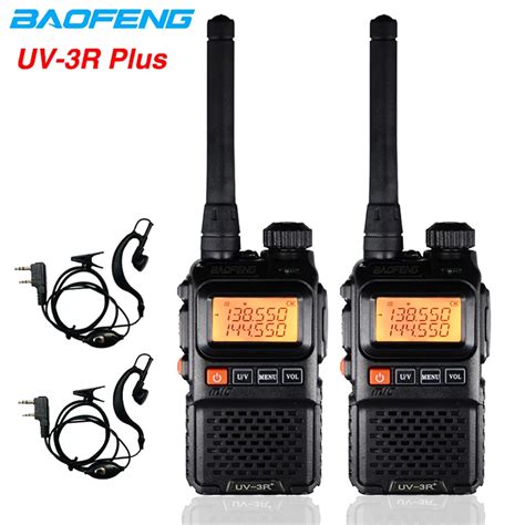 2pcs BAOFENG UV3R Plus Two Way Radio Portable Walkie Talkie 136 174 400