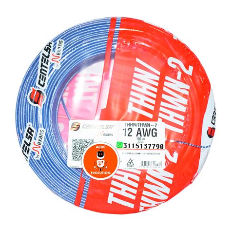 Alambre Centelsa 12 AWG Azul Rollo X 100 Metros ACDC Evolution