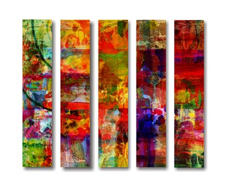 Abstract Artwork On Split Canvas Print