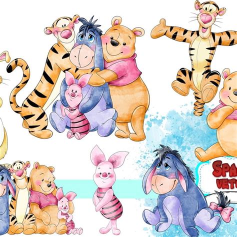 Ursinho Pooh Kit Digital Aquarela Compre Leve Elo