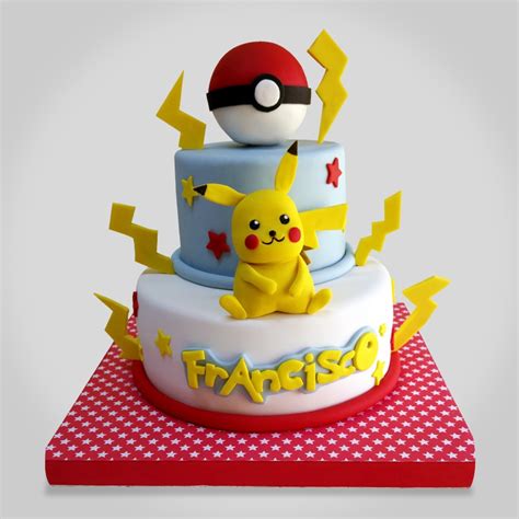 Torta Pokemon Con Pokebola Y Pikachu Tortasemelys