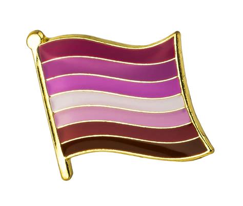 Lesbian Pride Flag Lgbtqia Lapel Enamel Badge Pin Brooch Patchpinflag