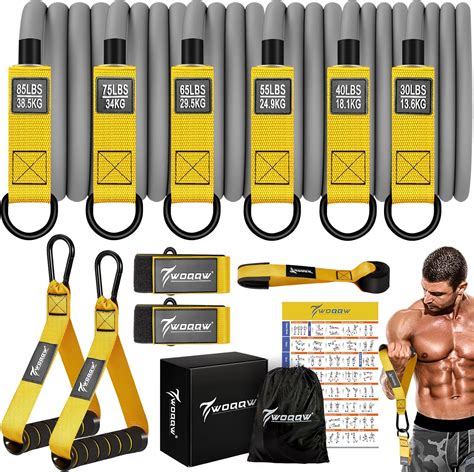 Amazon Heavy Resistance Bands 350lbs Exercise Bands With Handles Workout Bands For Working