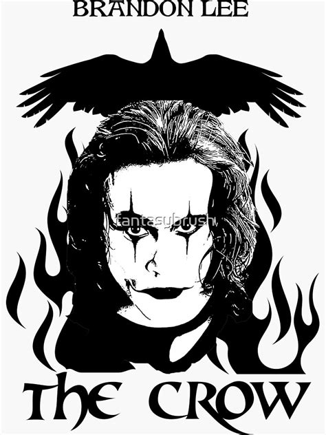 Brandon Lee The Crow Sticker For Sale By Fantasybrush Redbubble