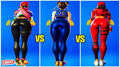 Fortnite Loserfruit Vs Chun Li Vs Ruby Emote Battle Thicc 🍑😘best Emotes