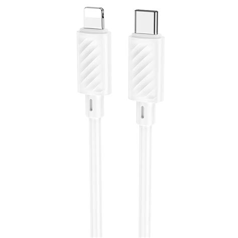 Кабель Usb C Hoco X88 Gratified Type C Lightning 3a 20w 1 м белый оптом