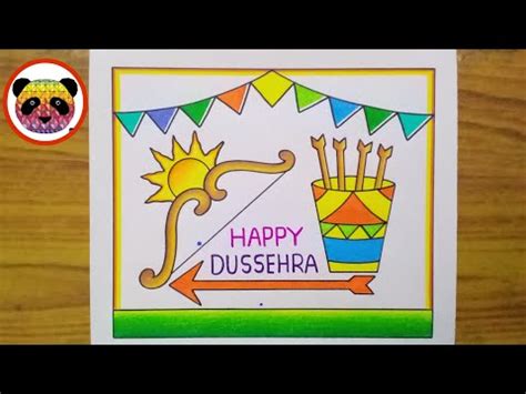 Dussehra Drawing / Dussehra Drawing Easy Steps / Happy Dussehra Drawing ...