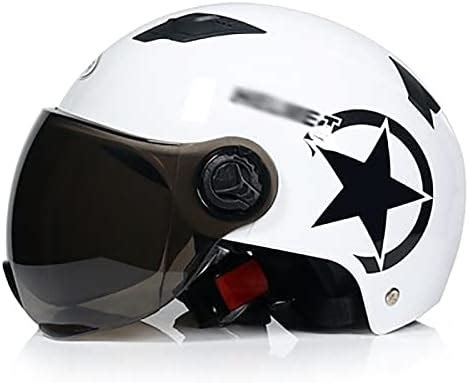 Gaozctt Casco A Mezza Casco Da Moto Aprire Il Casco Con Visiera Per