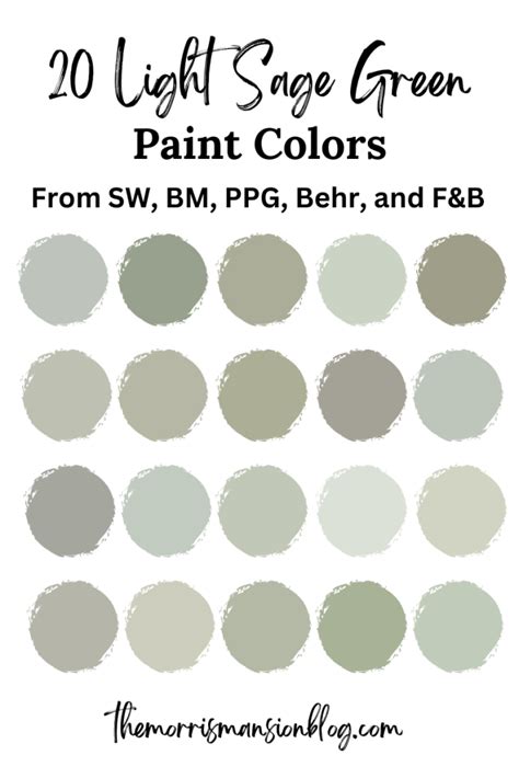 20 Of The Best Light Sage Green Paint Colors 2023 The Morris Mansion