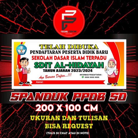 Spanduk Ppdb Banner Penerimaan Siswa Baru Banner Sekolah Banner