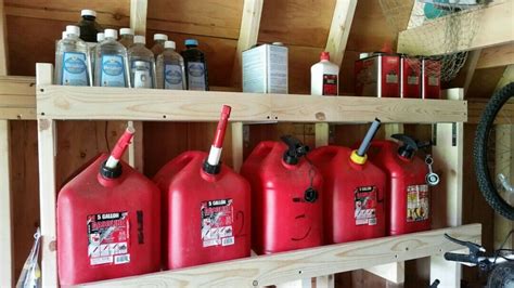 Gas Can Storage Gas Cans Fuel Storage Diy Garage Storage