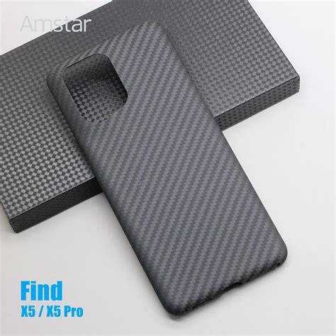 Amstar Funda De Fibra De Carbono Para OPPO Find X5 Pro Carcasa