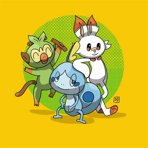 Galar Starters by BonesMcJ on DeviantArt