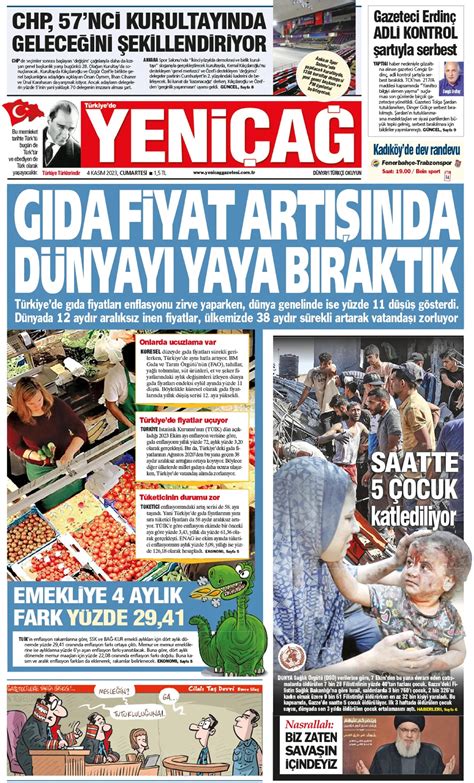 T Rkiye De Yeni A Gazetesi Kas M Cumartesi G N Man Eti