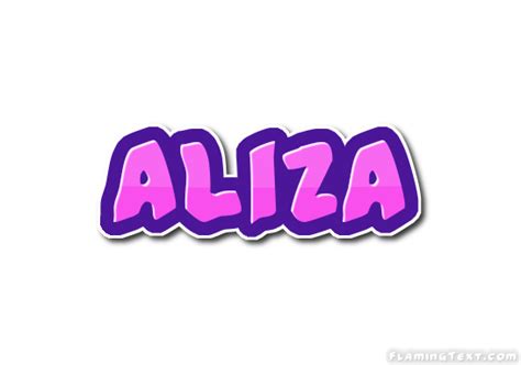 Aliza ロゴ フレーミングテキストからの無料の名前デザインツール