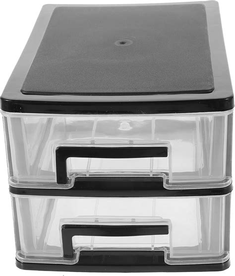 Generic Drawer Type Box 2 Tier Plastic Storage Drawers Clear Containers