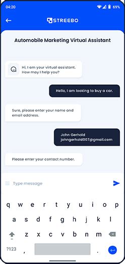 Automobile Chatbot Streebo Inc