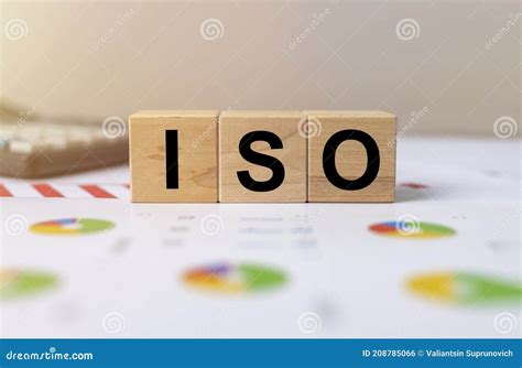 Iso Acronym Inscription Standard Control And Audit Stock Photo