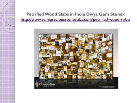 Ppt Petrified Wood Slabs In India Divya Gem Stonex Powerpoint