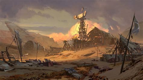 Futuristic Digital Art Apocalyptic Science Fiction Satellite