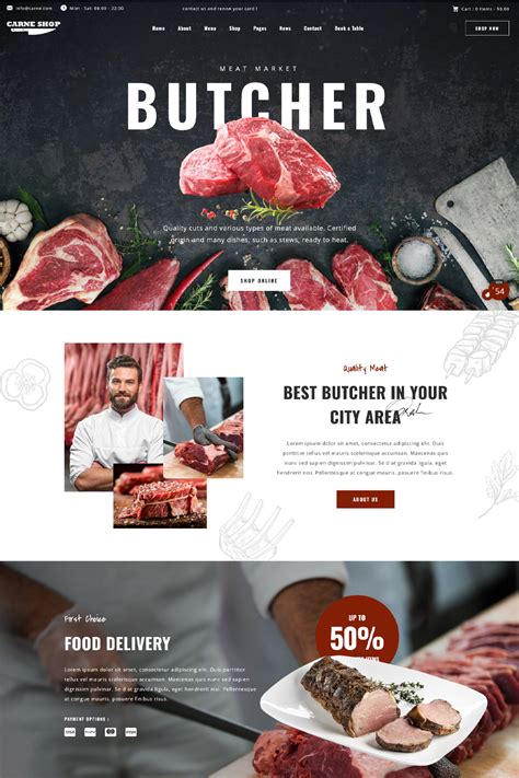 Butcher S Hatti Butcher Meat Shop Woocommerce Wordpress Theme Artofit