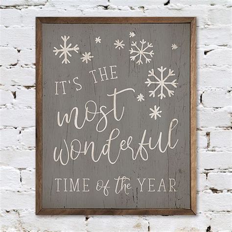 Most Wonderful Time Rustic Wall Sign Antique Farmhouse