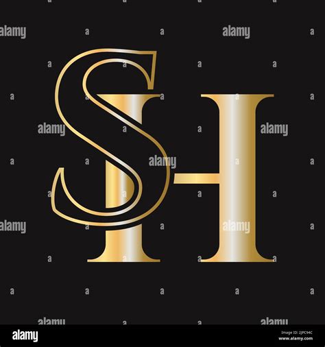 Initial Letter Sh Hs Logo Design Vector Template Monogram Sh Logotype