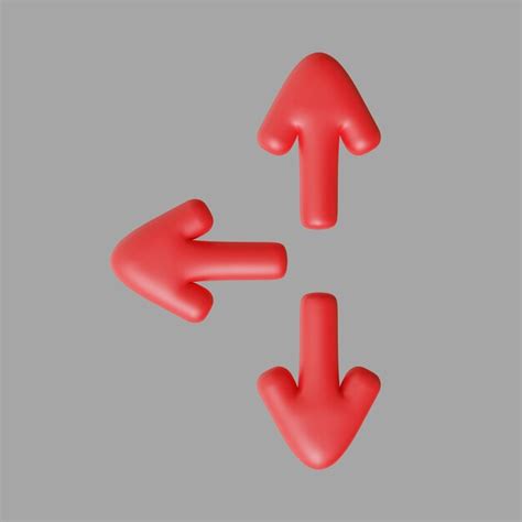 Premium Photo Red Arrow 3d Red Arrow 3d Red Arrow In Different Style