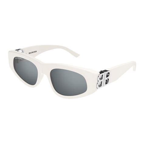 Balenciaga Bb S White Sunglasses Woman