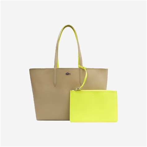 Lacoste Shopping Bag Reversivel Yellow Beige Outlaw Tamanho One Size