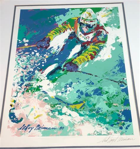 Sold Price LEROY NEIMAN SIGNED PRINT SKIER SIGNED AND DATED August