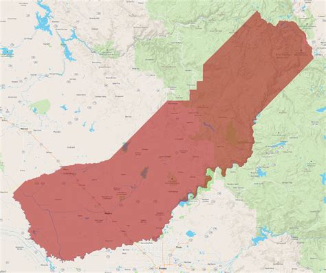 Madera County Map California Cities In Madera Country