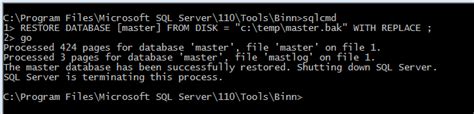 Restoring The Sql Server Master Database Even Without A Backup