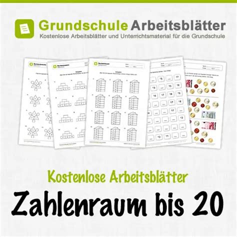 Zahlenraum Bis Kostenlose Arbeitsbl Tter