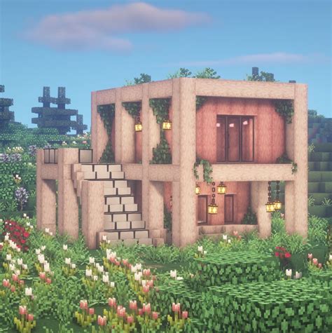 Pink Aesthetic Minecraft House